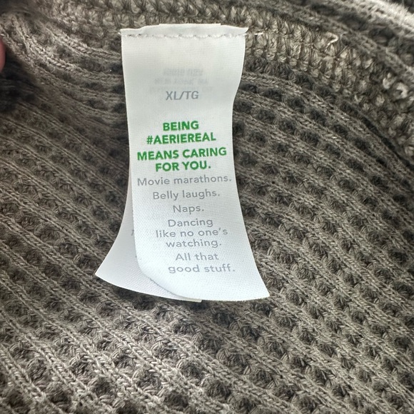 Aerie Women’s LumberJane Waffleknit Shirt Size XL Gray - Picture 5 of 9